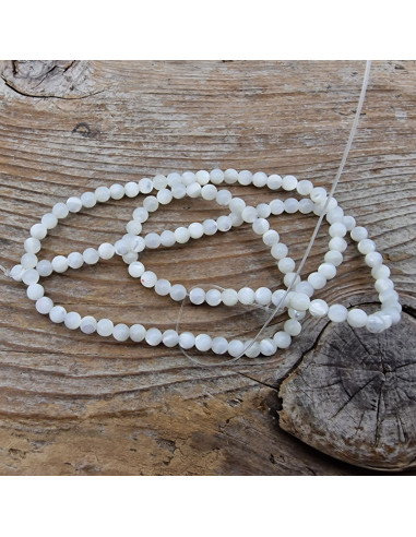 Perlmuttkette weiß 3mm