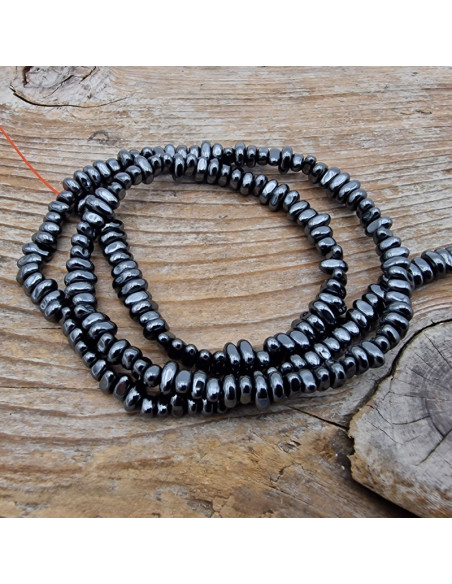 Blutsteinkette (Hämatit) 5x2mm