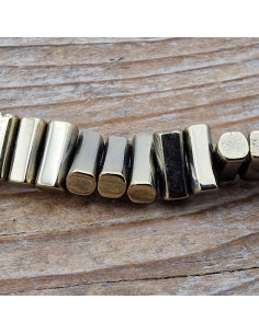 Blutsteinkette Gold (Hämatit) 6x3mm