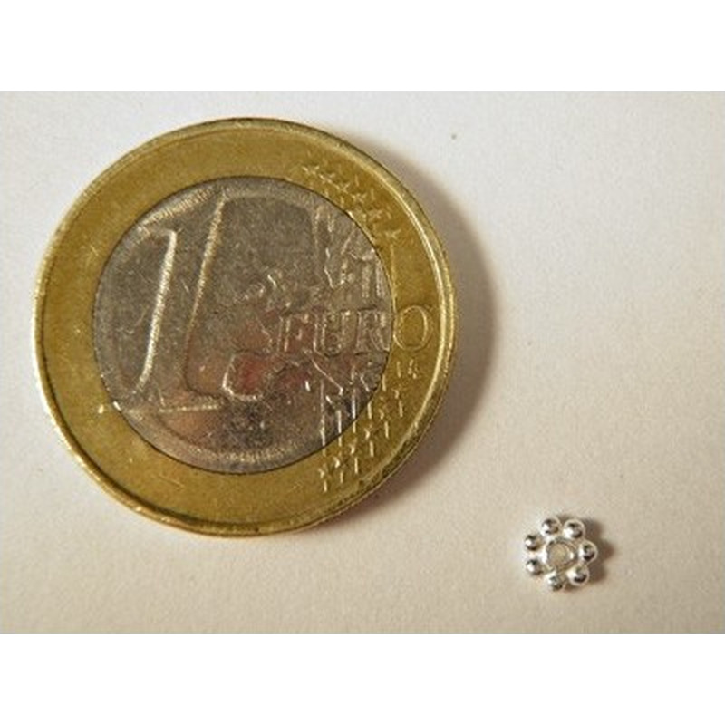 Zwischenteil, Blume 4x1.3mm, 925 Silber