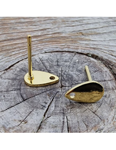 Ohrstecker 8x5mm (2 Stk), Edelstahl gold