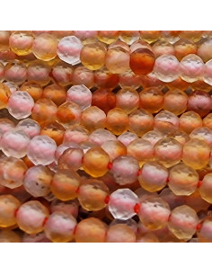 Carneolkette facettiert 2mm