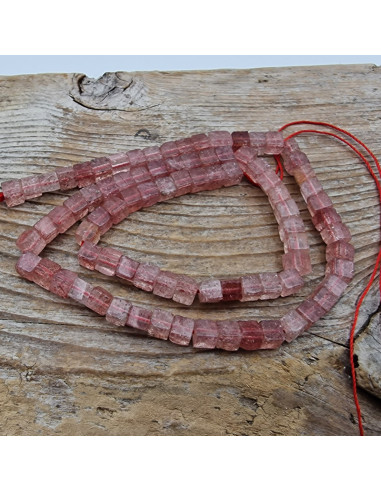 Erdbeerquarzkette 4x4mm