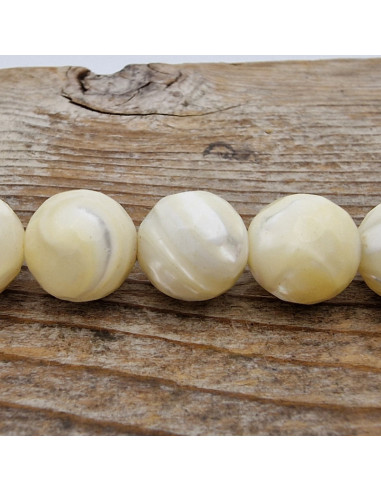 Perlmuttkette 10mm facettiert