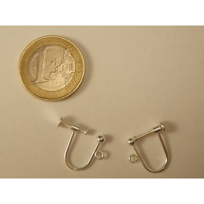 2 Stk. Brisur 14x15mm m. Schraube, 925 Silber