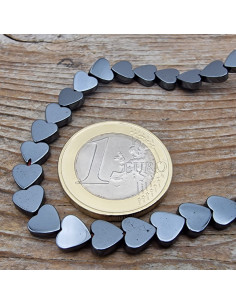 Blutsteinkette (Hämatit) Herz 6x6mm 2