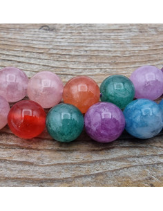 Bergkristallkette 10mm bunt