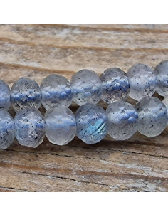 Labradoritkette facettiert 4x2mm