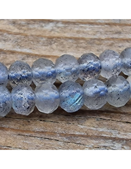 Labradoritkette facettiert 4x2mm