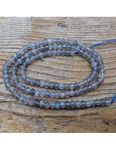 Labradoritkette facettiert 4x2mm