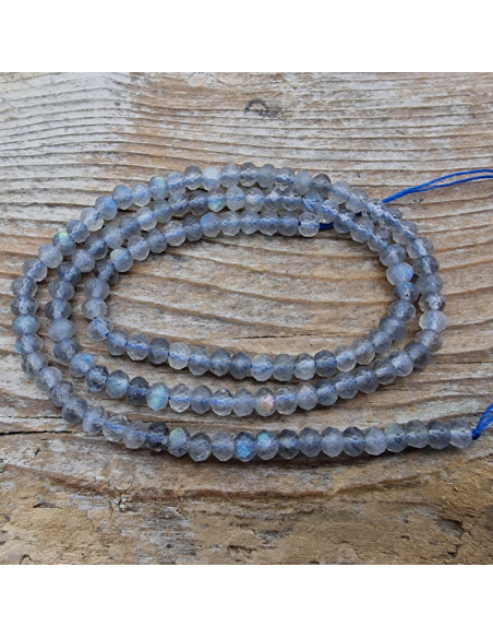 Labradoritkette facettiert 4x2mm