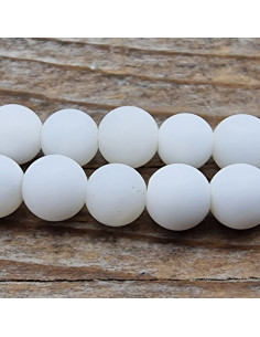 White Jade Kette matt 4mm