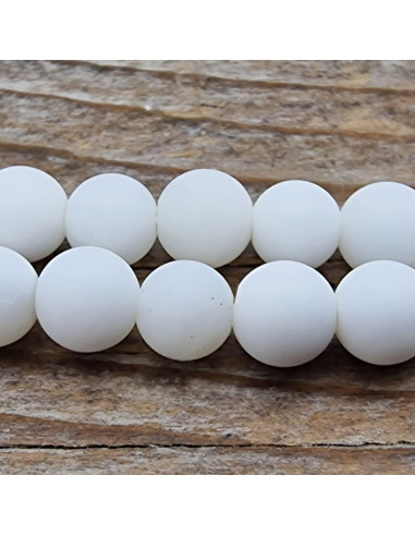 White Jade Kette matt 4mm