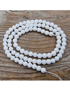 White Jade Kette matt 4mm 2