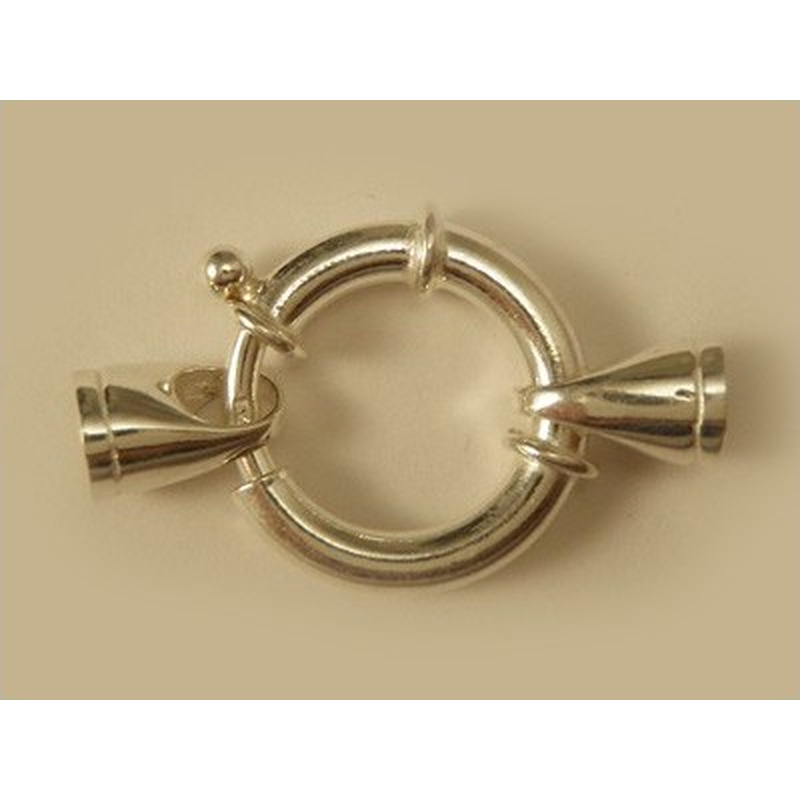 Federring 20mm mit Kappe, 925 Silber