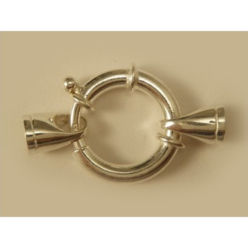 Federring 20mm mit Kappe, 925 Silber