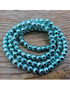 Blutsteinkette bunt (Hämatit) 4mm facettiert 2