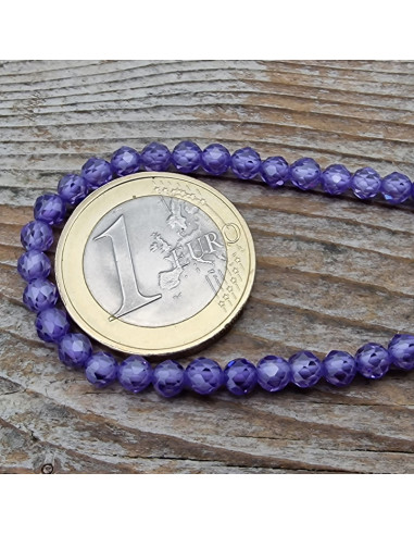 Zirkoniakette-stark funkelnd-facettiert 4mm