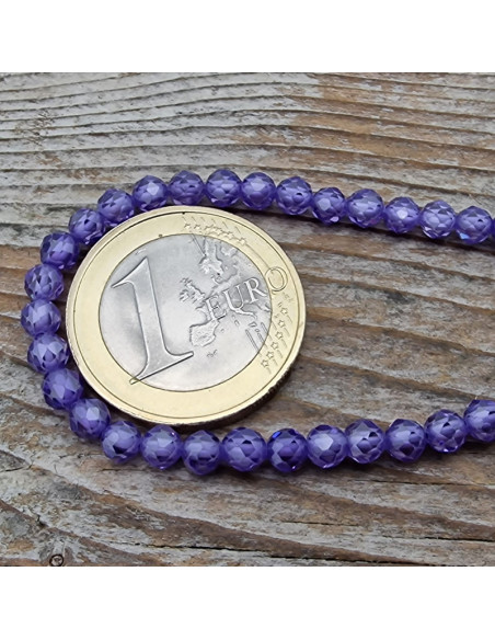 Zirkoniakette-stark funkelnd-facettiert 4mm