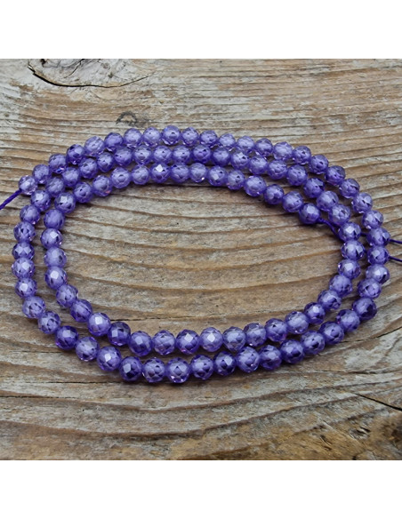 Zirkoniakette-stark funkelnd-facettiert 4mm
