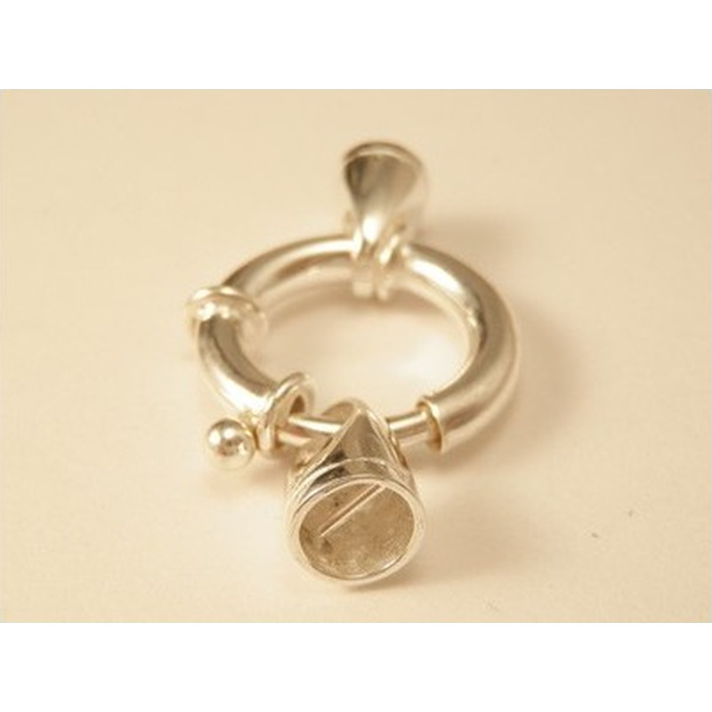 Federring 20mm mit Kappe, 925 Silber