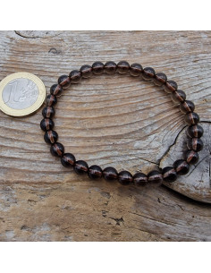Rauchquarz 6mm Armband 2