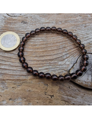 Rauchquarz 6mm Armband