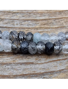 Turmalinquarzkette facettiert 4x2mm