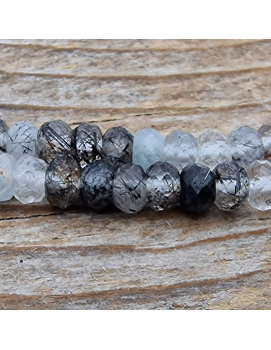 Turmalinquarzkette facettiert 4x2mm