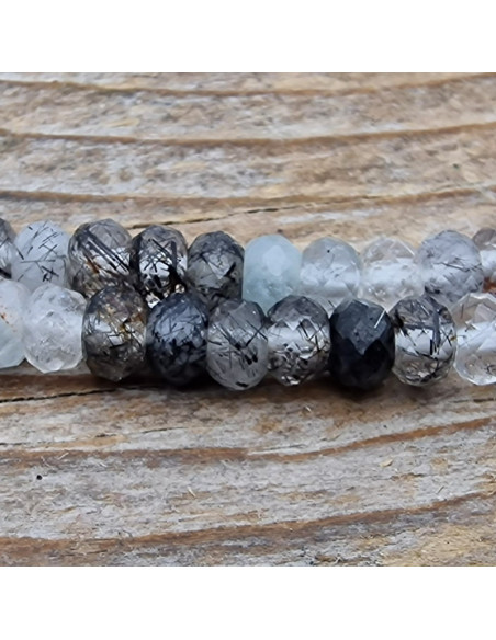 Turmalinquarzkette facettiert 4x2mm