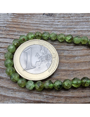 Olivinkette (Peridot) facettiert 4mm