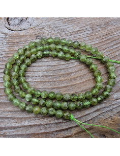 Olivinkette (Peridot) facettiert 4mm 2