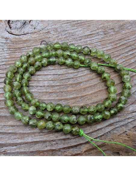 Olivinkette (Peridot) facettiert 4mm