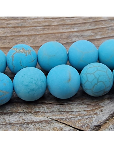Türkisimitatkette matt (Blue Howlith) 6mm