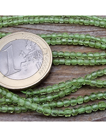 Olivinkette (Peridot) facettiert 2x2mm