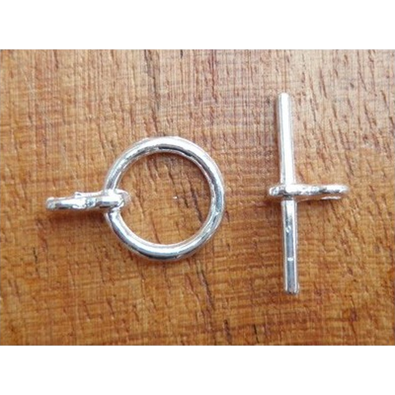 Knebelschliesse 12mm, Metall-Silberfarbe