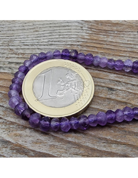 Amethystkette facettiert 4x2mm