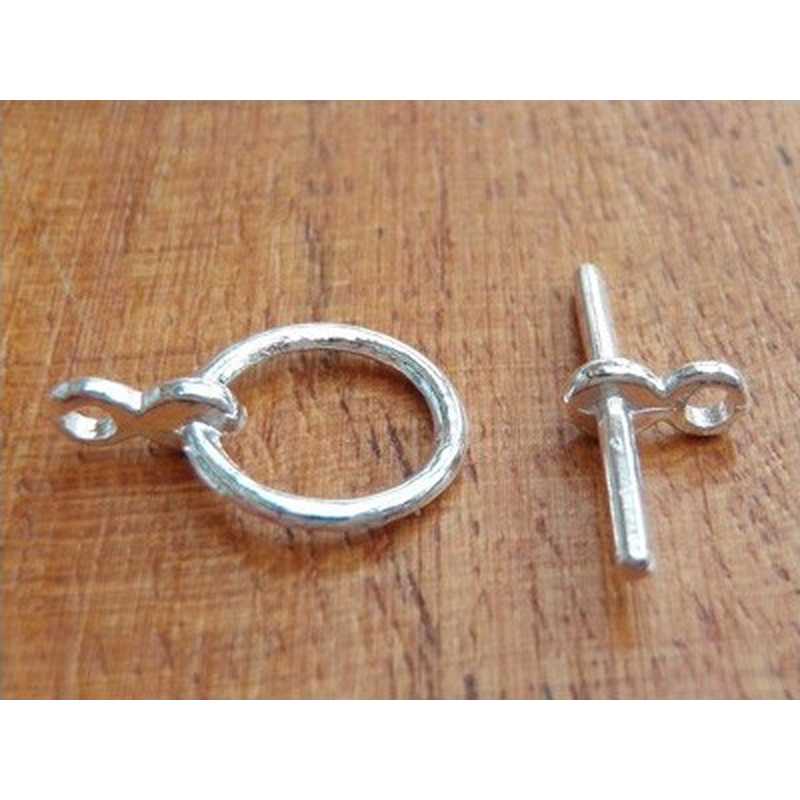 Knebelschliesse 12mm, Metall-Silberfarbe