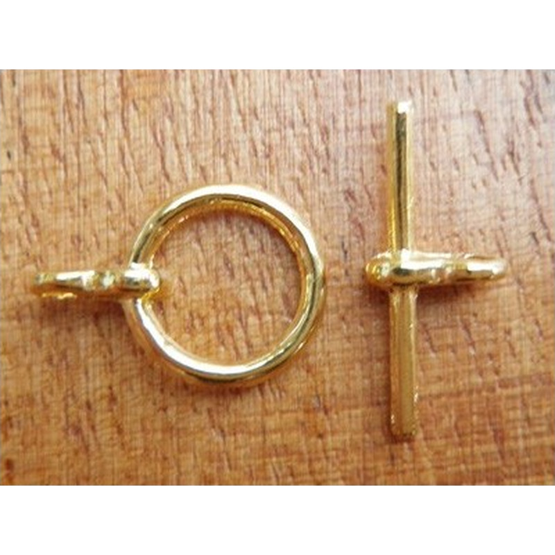 Knebelschliesse 12mm, Metall-Goldfarbe