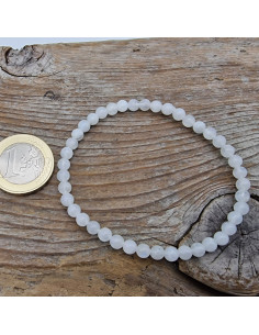 Mondstein weiß 4mm Armband 2