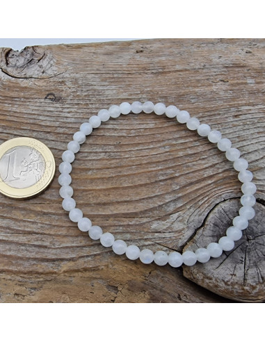 Mondstein weiß 4mm Armband