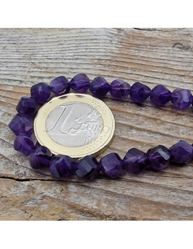 Amethystkette facettiert 6mm