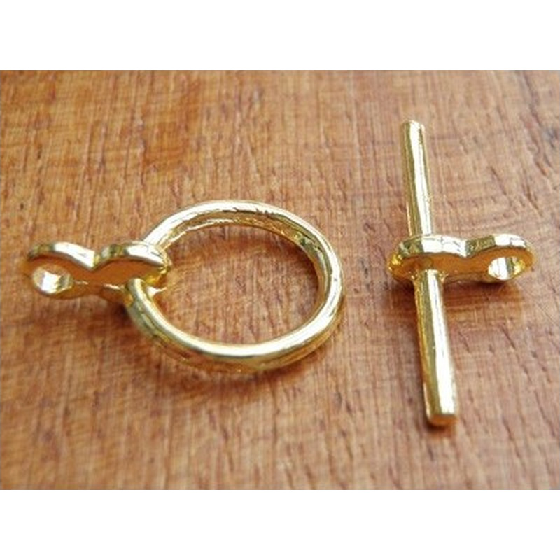 Knebelschliesse 12mm, Metall-Goldfarbe