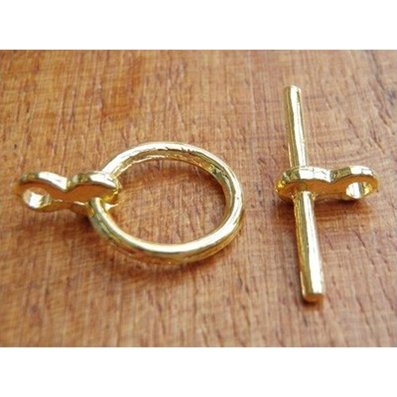 Knebelschliesse 12mm, Metall-Goldfarbe