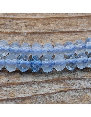 Aquamarinkette facettiert 3x2mm