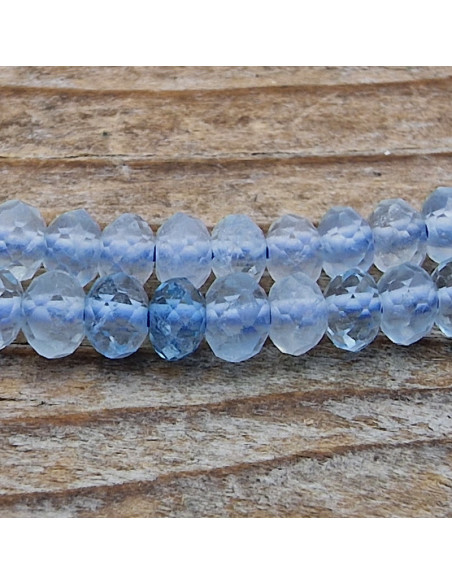 Aquamarinkette facettiert 3x2mm