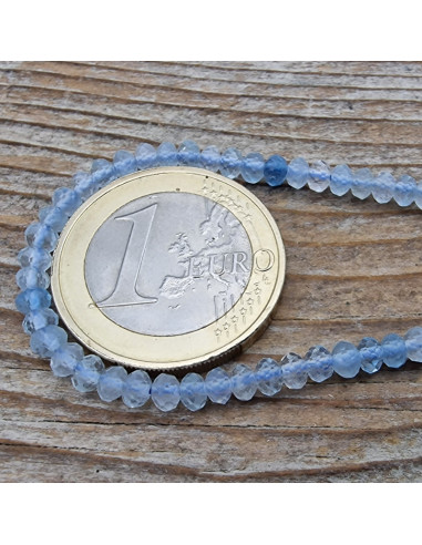 Aquamarinkette facettiert 3x2mm