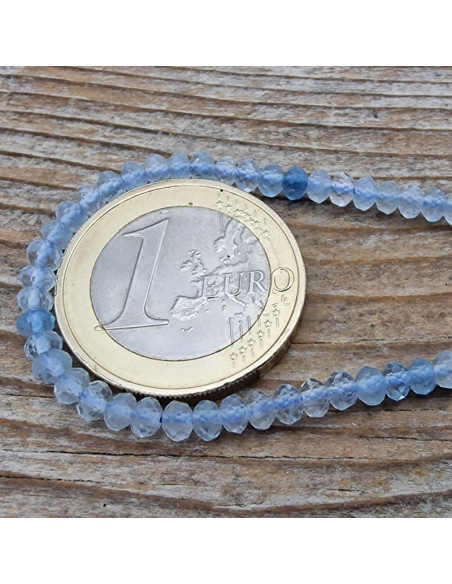 Aquamarinkette facettiert 3x2mm