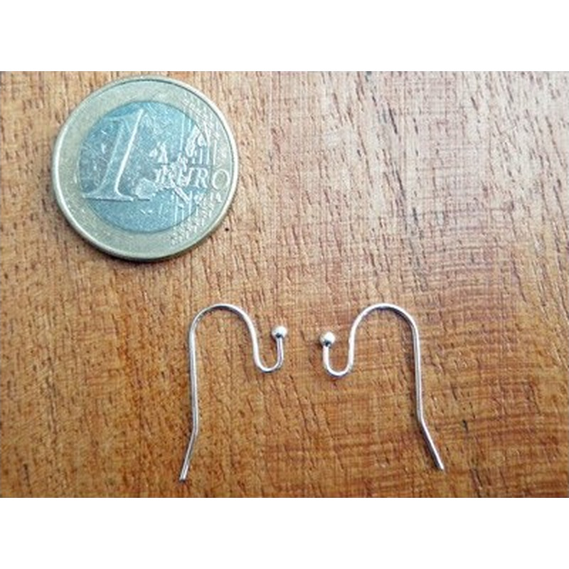 Ohrhaken 12mm (10 Stk), Metall silberfarben