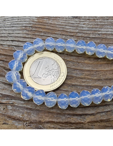 Opalitekette facettiert 8x5mm